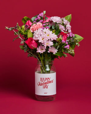 Happy Valentine's Day Flower Jar