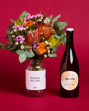 Personalised Prosecco + Native Posy