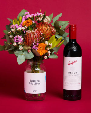 Penfolds Shiraz + Native Posy