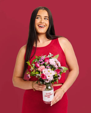 Happy Valentine's Day Flower Jar