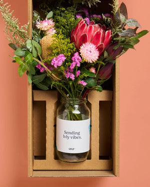 Personalised Candle + Native Posy