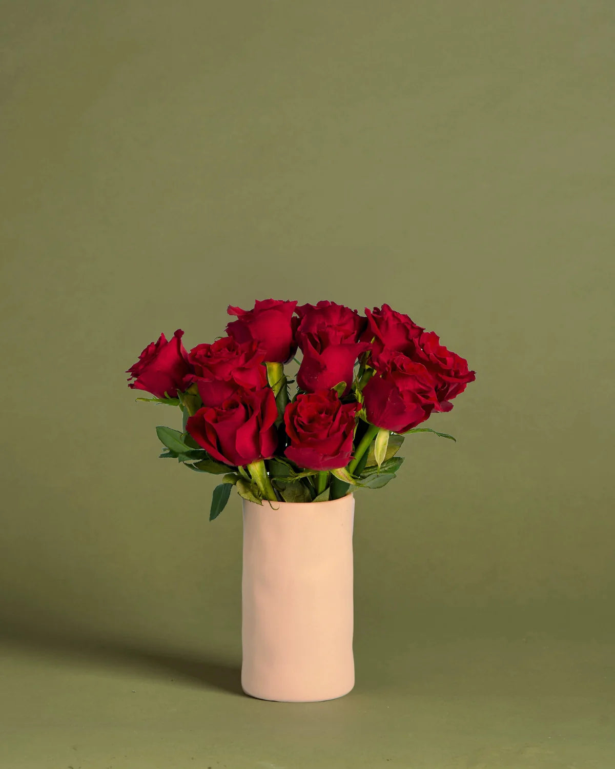 Sympathy Red Roses + Vase