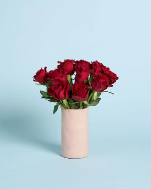 Sympathy Red Roses + Vase