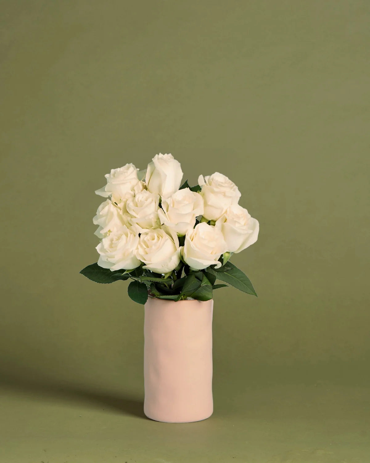 Sympathy White Roses + Vase
