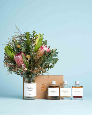 Cocktail Gift Set + Native Posy