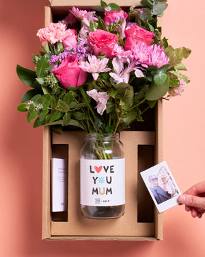 Love You Mum Flower Jar