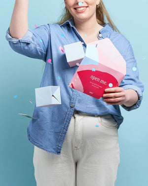 Personalised Polaroid Confetti Explosion + Native Posy