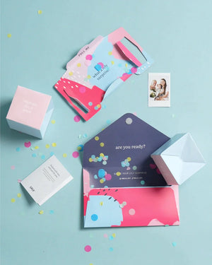 Personalised Polaroid Confetti Explosion + Native Posy