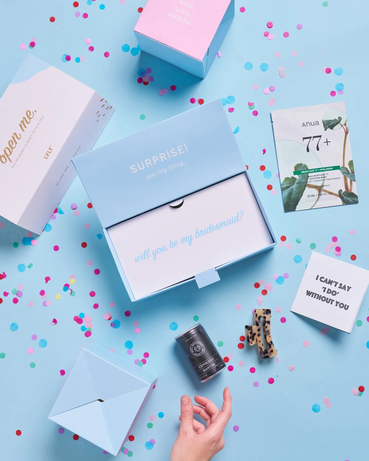Bridesmaid Explosion Box + Flowers