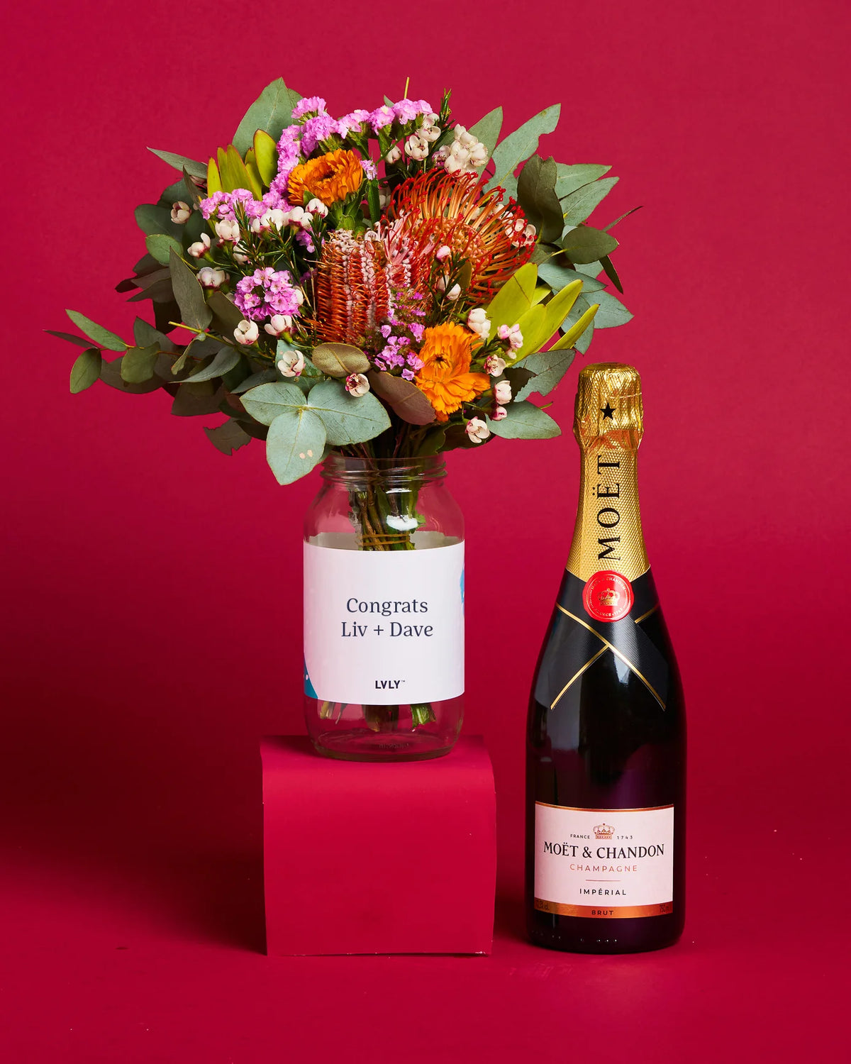 Personalised Native Flowers + Champagne