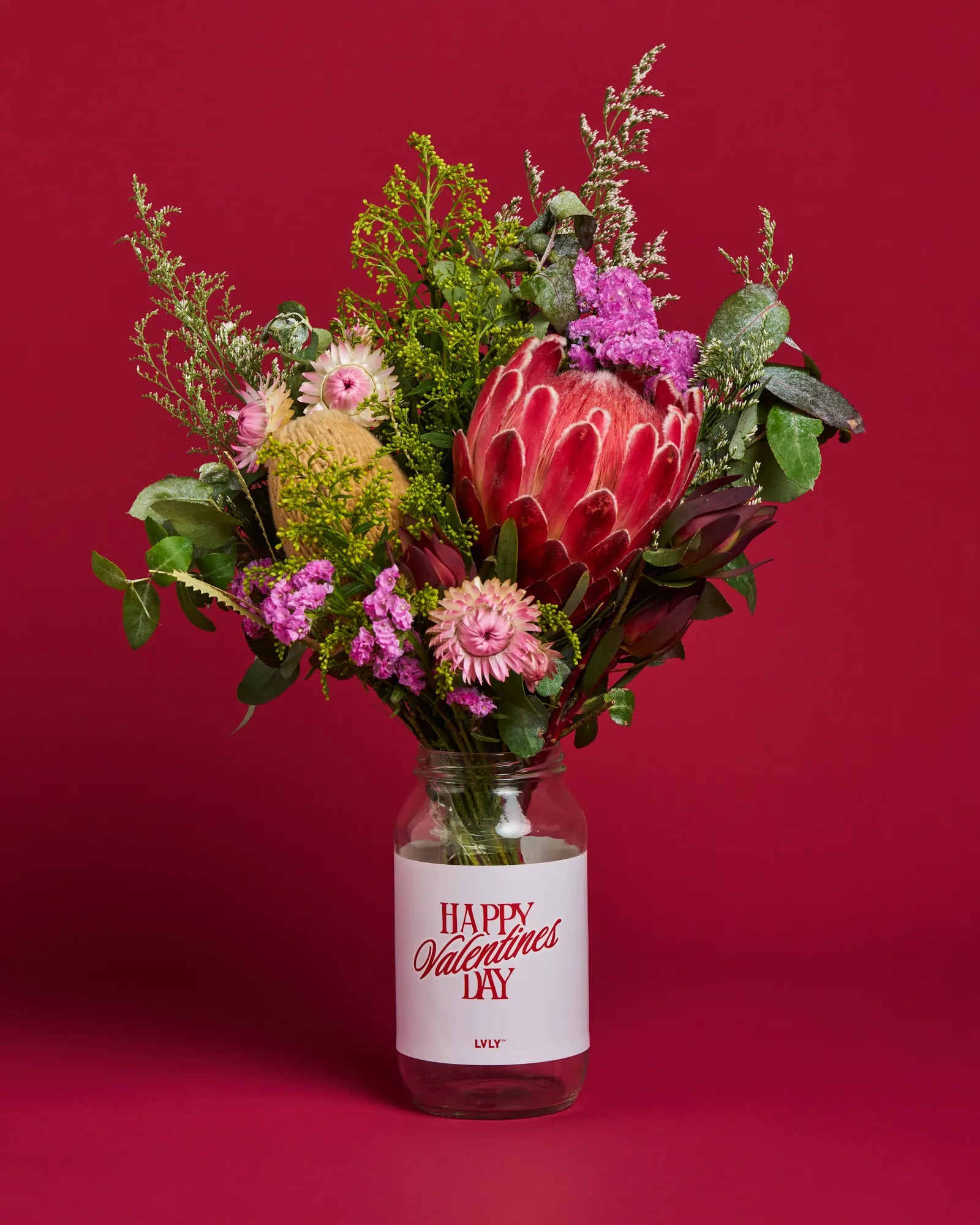 Happy Valentine's Day Native Flower Jar