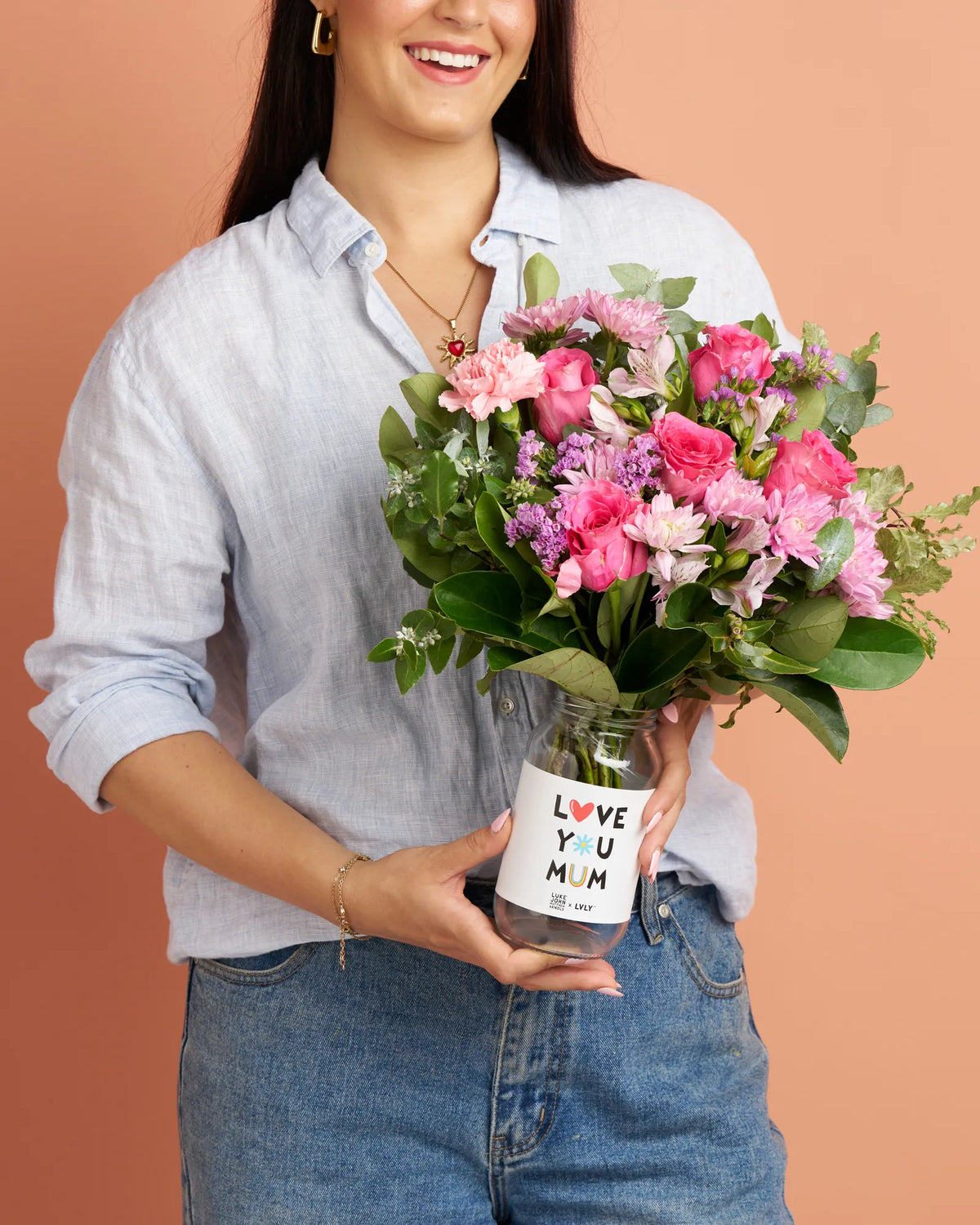Love You Mum Flower Jar