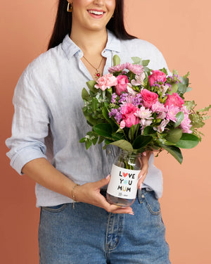 Love You Mum Flower Jar
