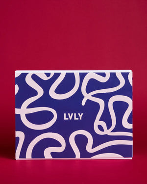 LVLY Navy Gift Box Sleeve with a Premium Velvet Ribbon