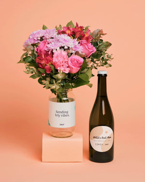 Personalised Prosecco + Flowers