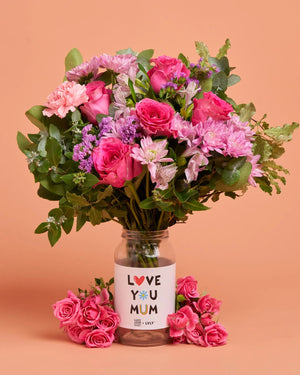 Love You Mum Flower Jar