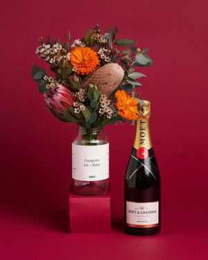 Personalised Native Flowers + Champagne