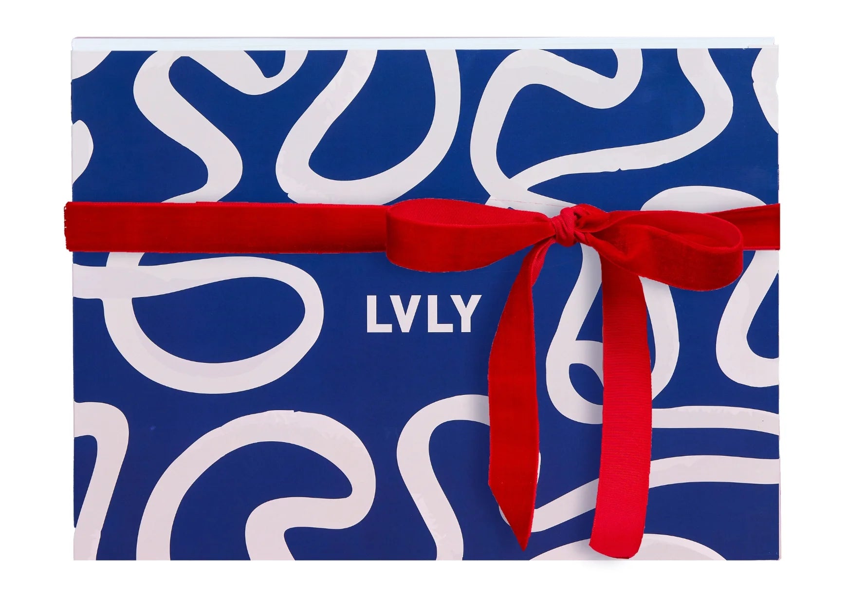 LVLY Navy Gift Box Sleeve with a Premium Velvet Ribbon