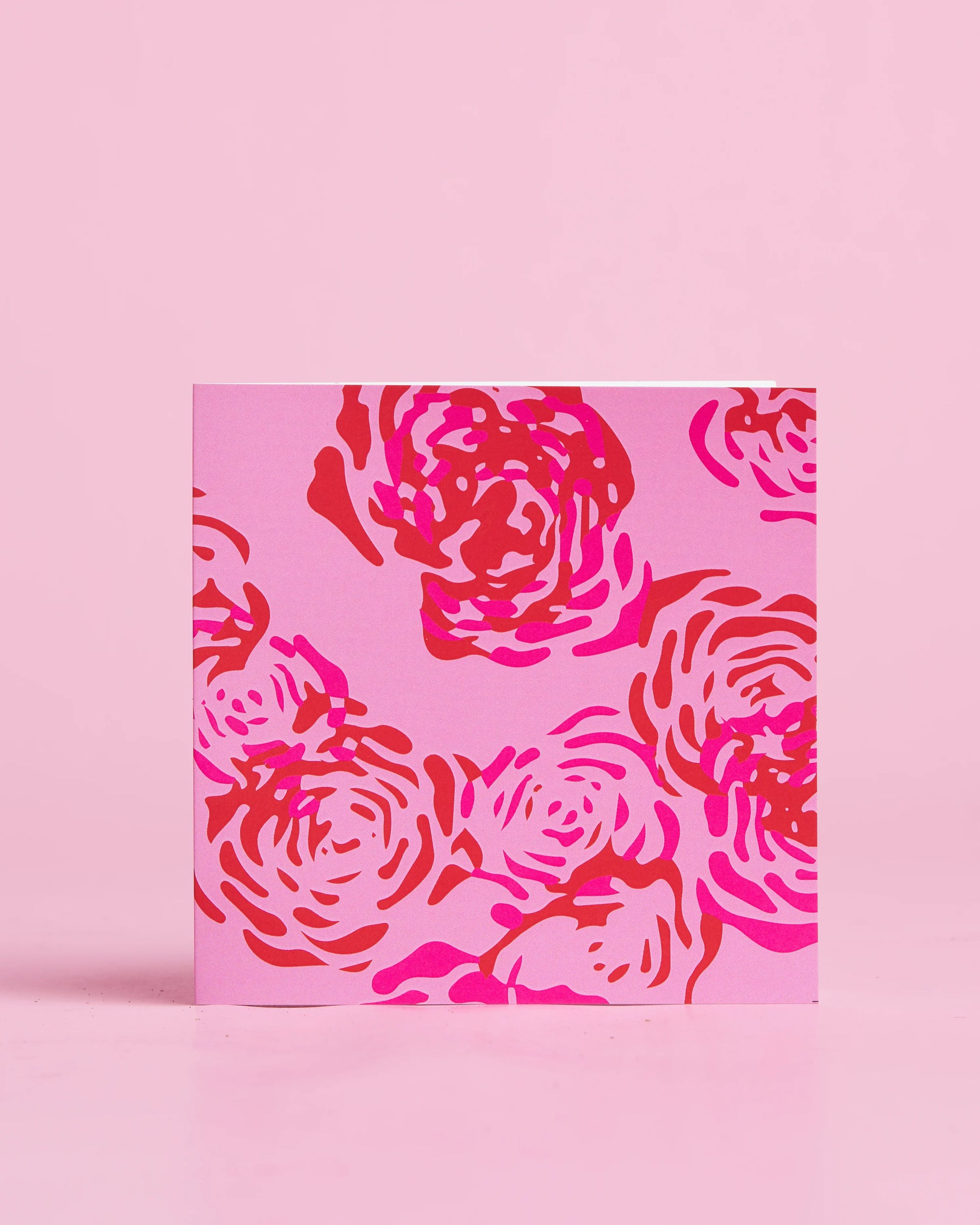 Pink & red rose greeting card