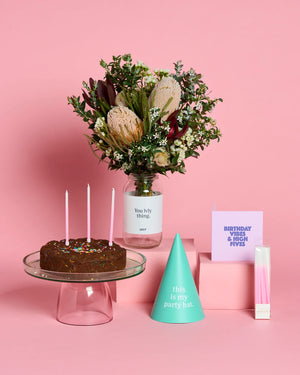 Brownie B’day Box + Native Posy