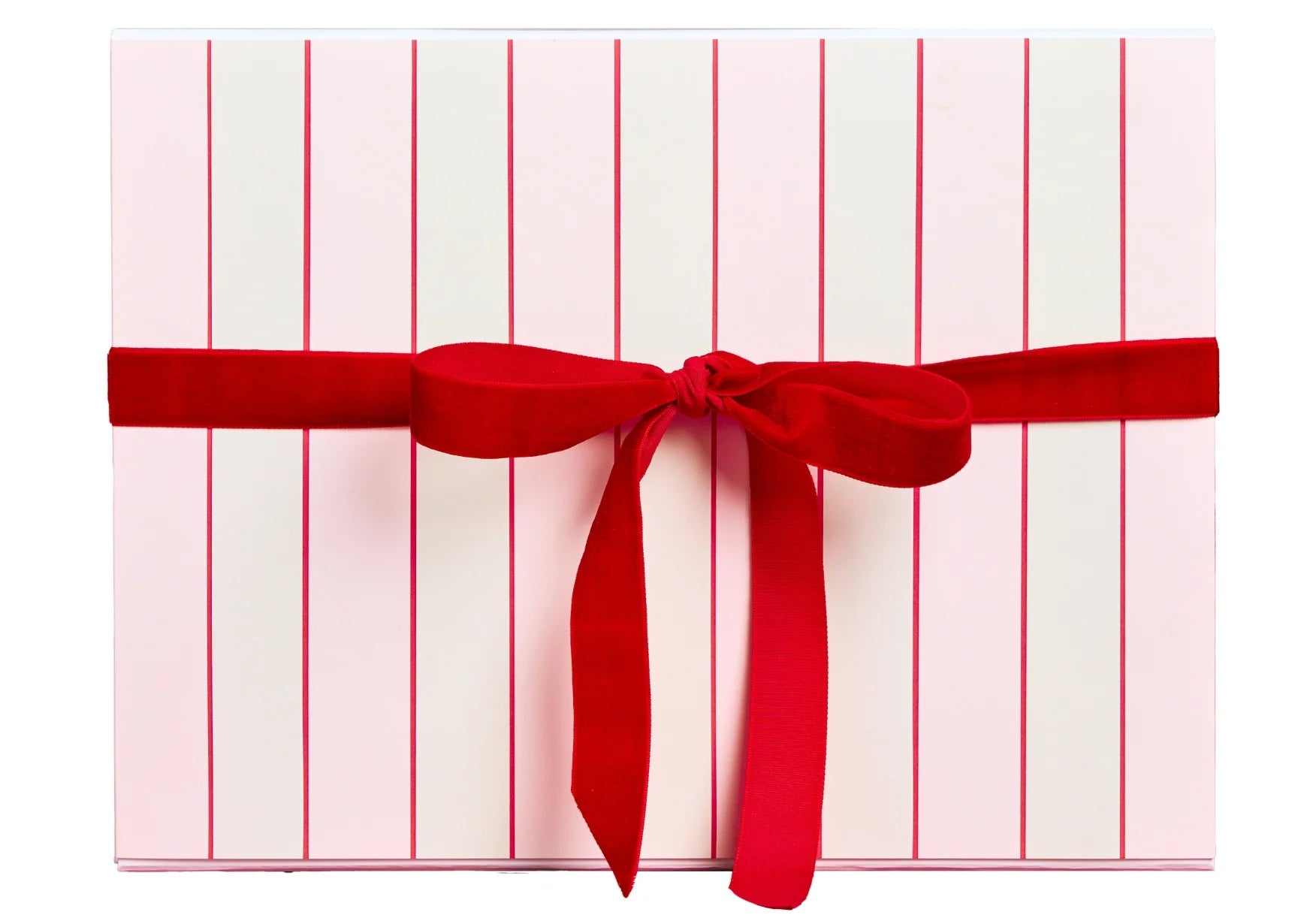 LVLY Festive Stripes Gift Box Sleeve with a Premium Velvet Ribbon