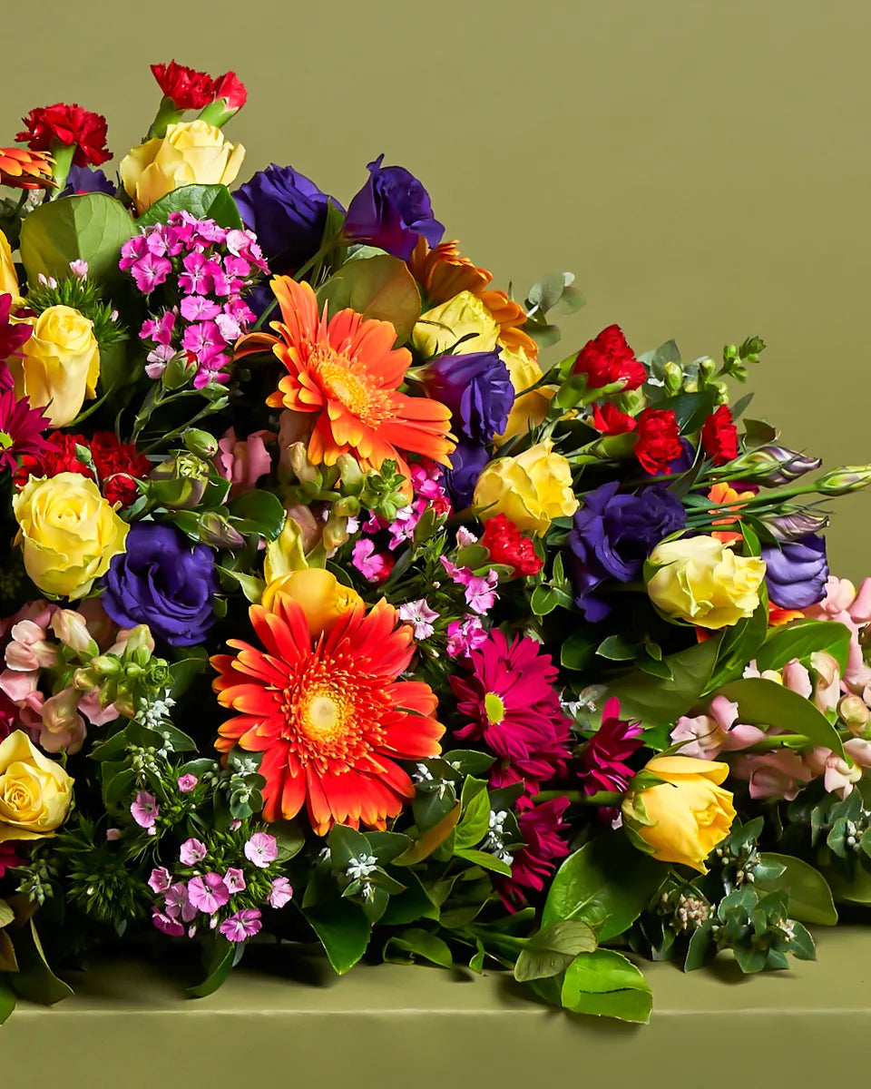 Bright Casket Flower Arrangement