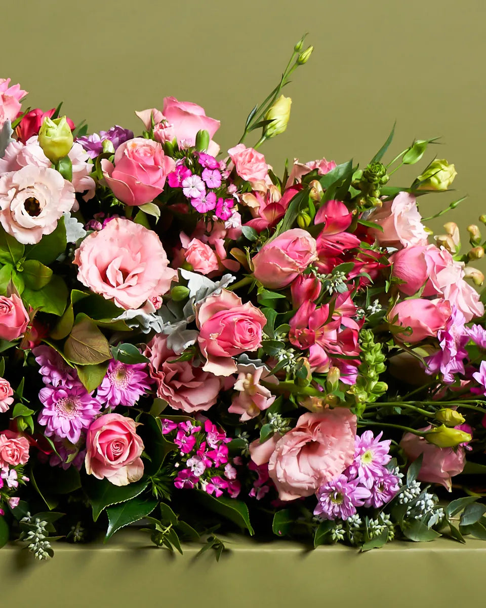 Pink Casket Flower Arrangement