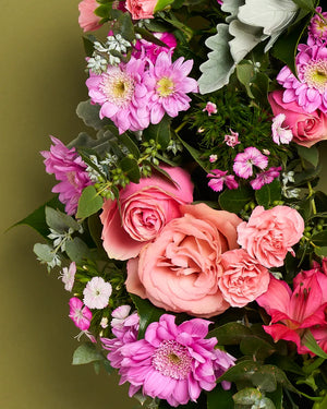 Pink Sympathy Wreath