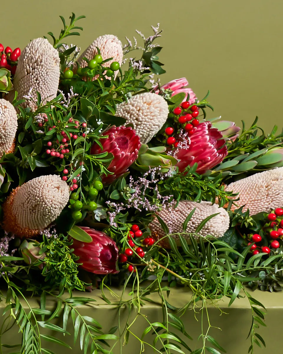 Premium Native Casket Flower Arrangement