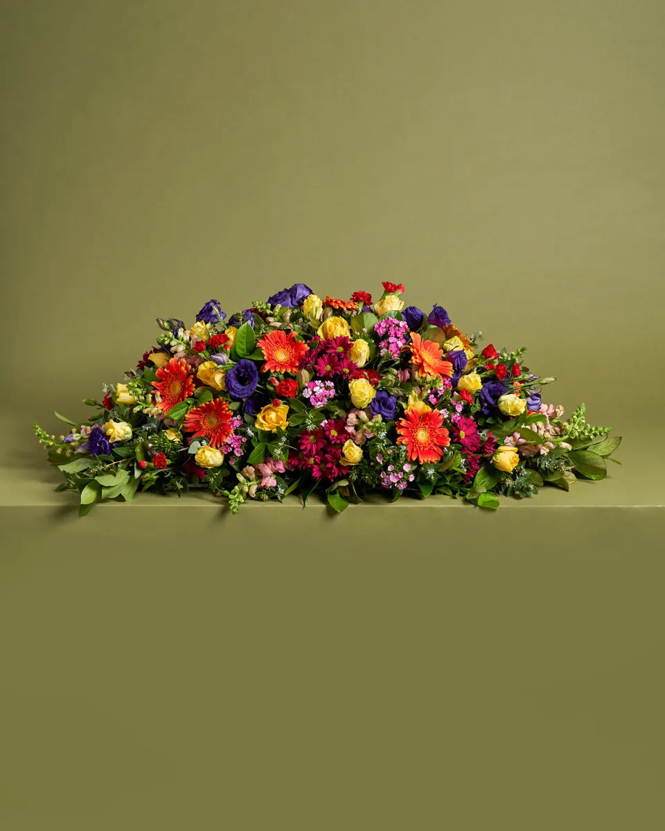 Bright Casket Flower Arrangement