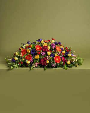 Bright Casket Flower Arrangement