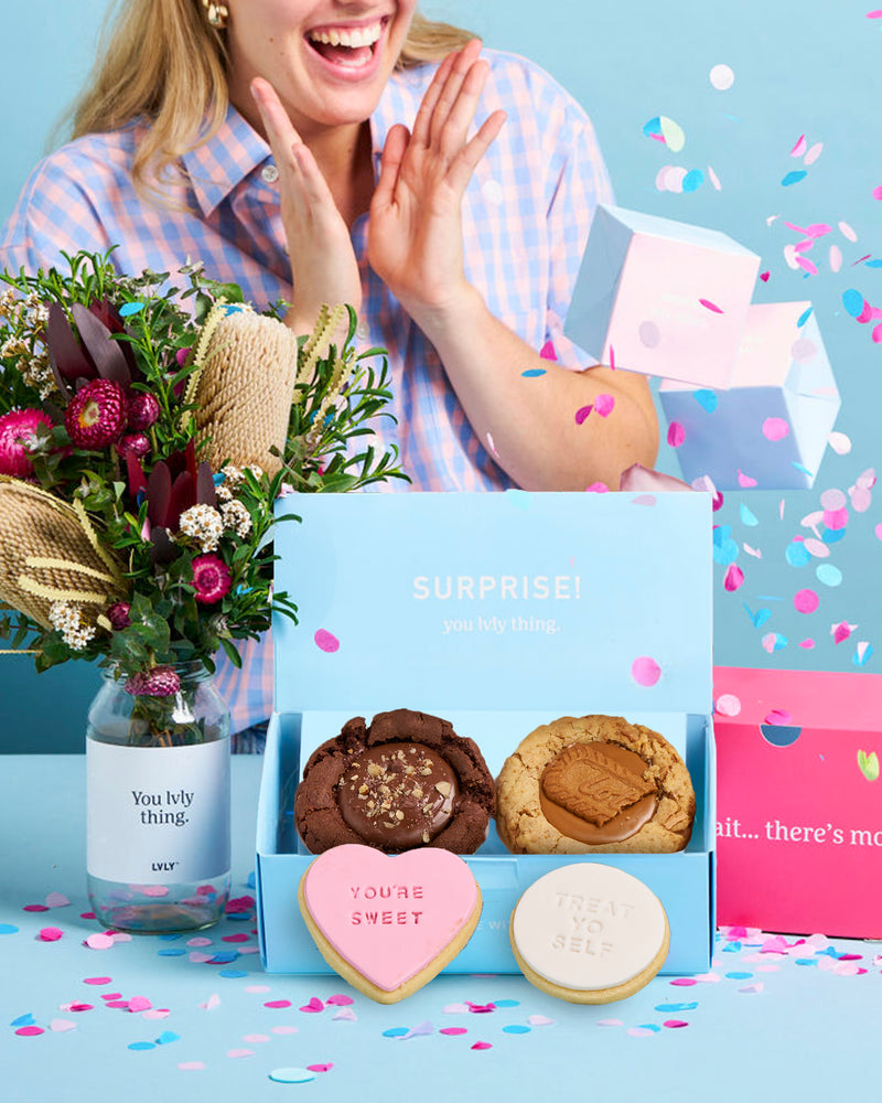 Cookie Combo Explosion Box + Native Posy