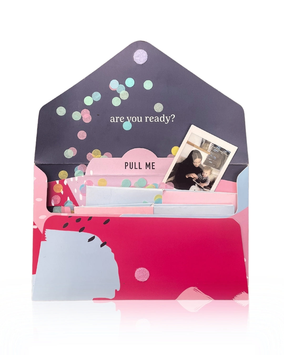 Exploding Polaroid Confetti Envelope