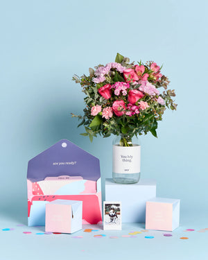 Personalised Polaroid Confetti Explosion + Flowers