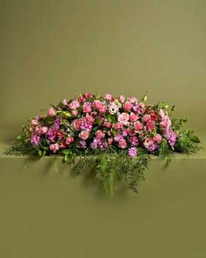 Premium Pink Casket Flower Arrangement