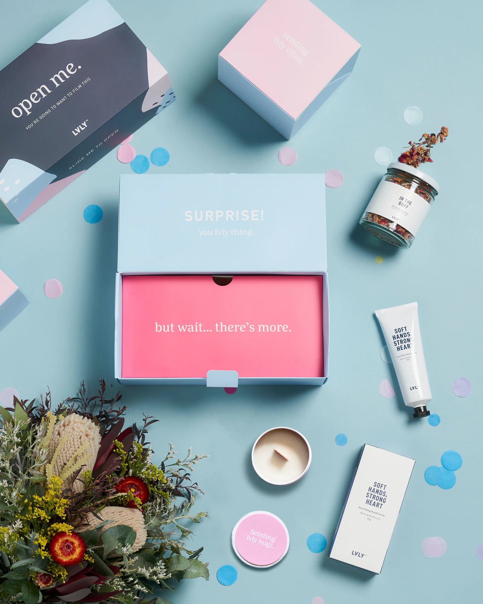 Wellness Wonder Explosion Box + Native Posy