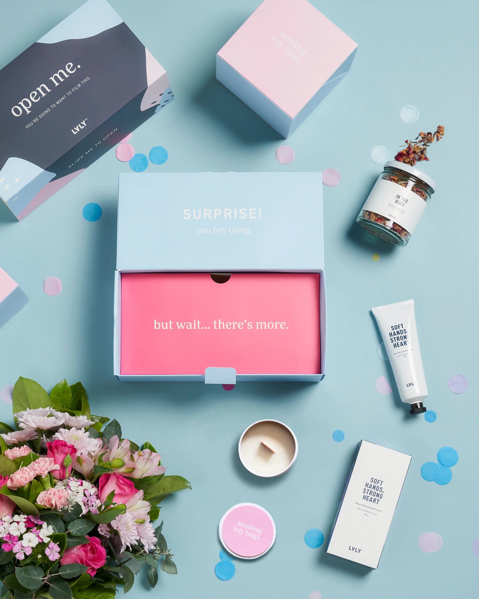 Wellness Wonder Explosion Box + Flowers