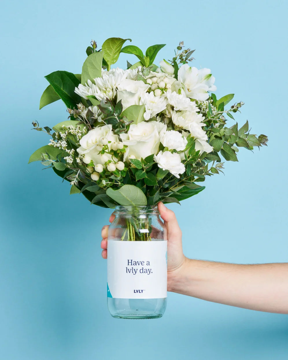 Large White Posy