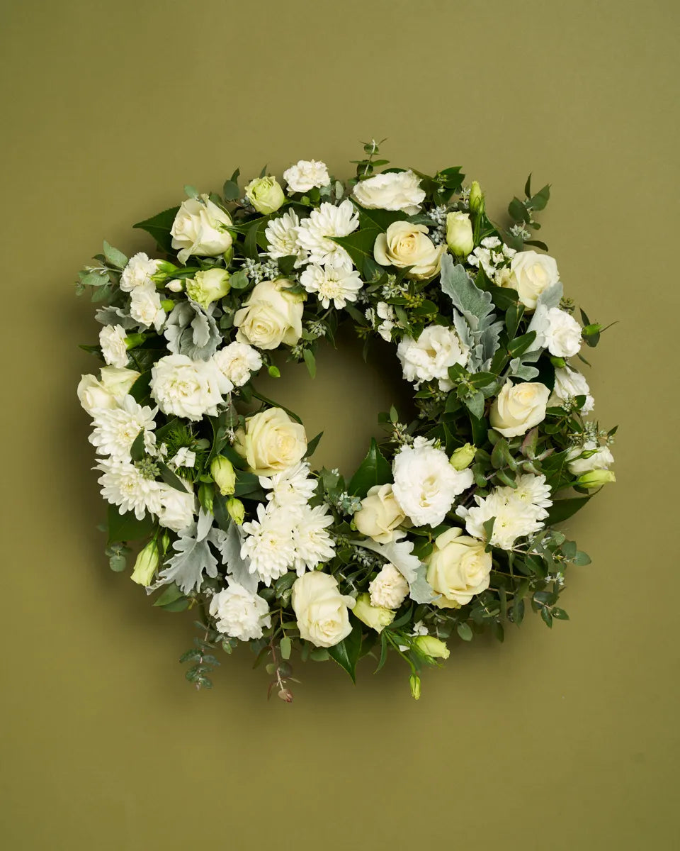 White Sympathy Wreath