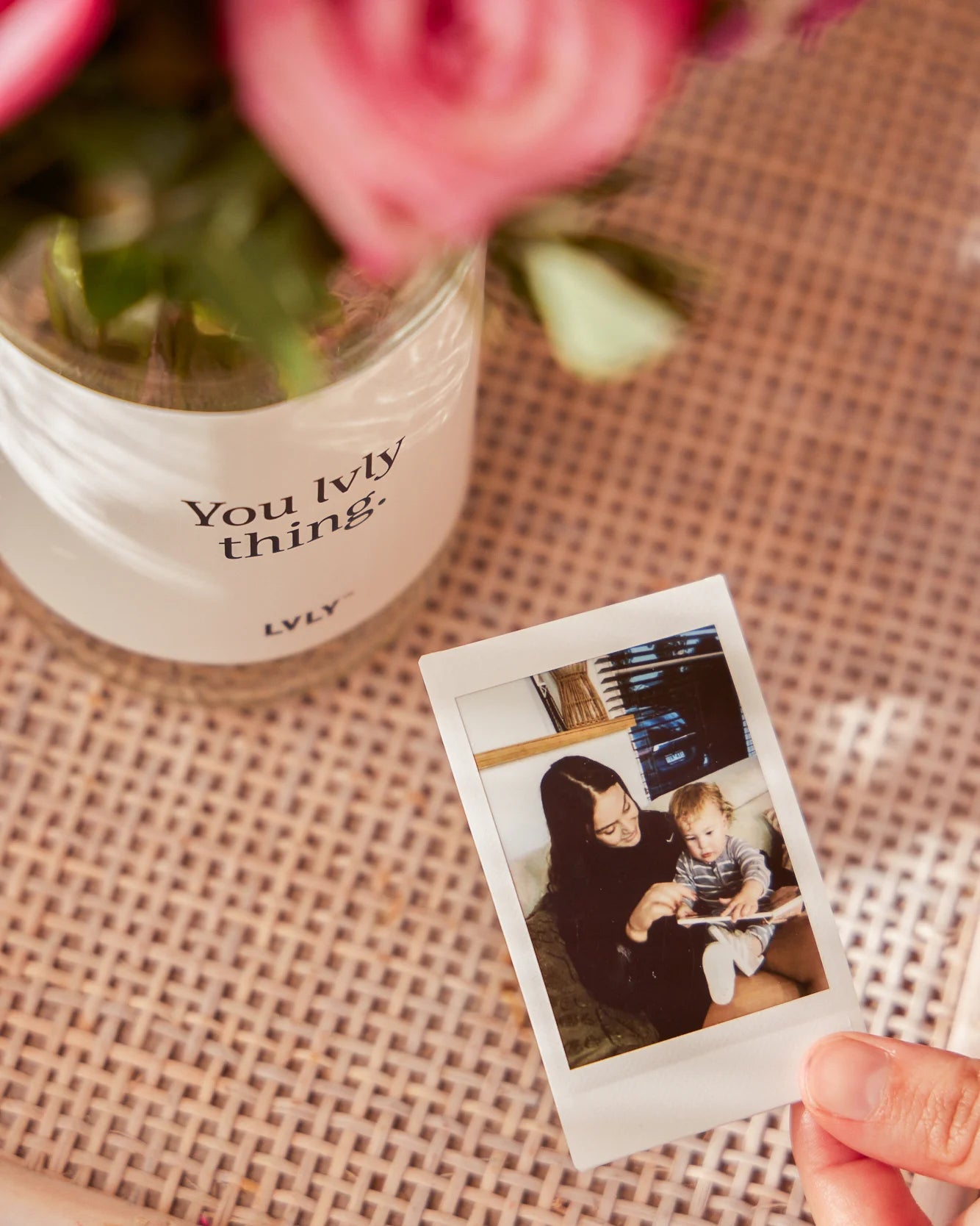 Personalised Polaroid Surprise + Flowers
