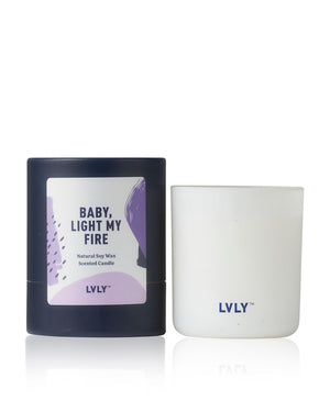 'Baby light my fire' Candle