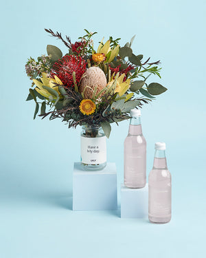 Rose Quartz Sparkling + Native Posy